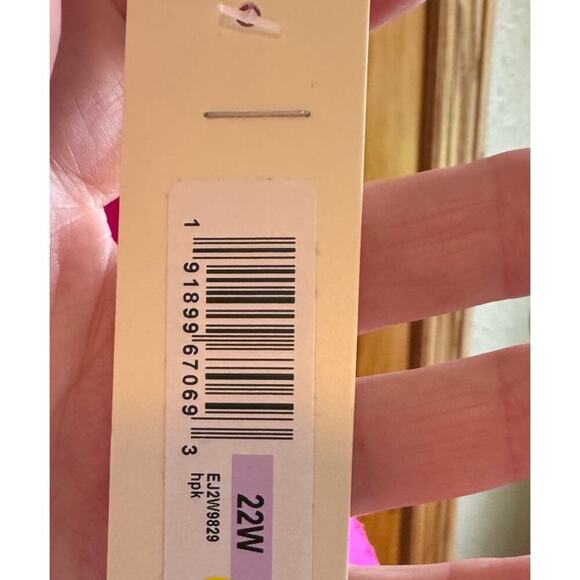 Eliza J Plus Pink Ruffle One-Shoulder Sheath Dress 22W Scuba Fabric - Picture 8 of 8